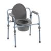 Folding Bedside Commode with Bucket and Splash Guard