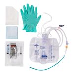 2 Layer Tray with Drain Bag and Silvertouch 100% Silicone Foley Catheter, 16 Fr, 10 mL DYND140216H Medline
