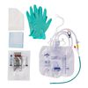 2 Layer Tray with Drain Bag and Silvertouch 100% Silicone Foley Catheter, 18 Fr, 10 mL DYND140218H Medline