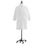 Men's Heavyweight Twill Full Length Lab Coat, White, Size: 50 MDT775501050 Medline