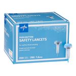 Safety Lancet with Push-Button Activation, 28G x 1.6 mm (Case of 18 boxes) MPHSAFETY28 Medline
