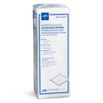 Medline 100% Cotton Woven Nonsterile Gauze Sponges, 16 Ply, 4" x 4" (Bag of 200) NON25416Z Medline