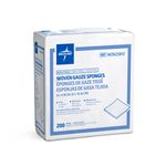 100% Cotton Woven Nonsterile Gauze Sponges, 12 Ply, 8" x 4" (Bag of 200) NON25812ZZ Medline