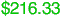 $216.33