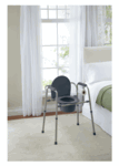 Steel Folding Bedside Commode with Microban, 350 lbs. MDS89664KDMBG Medline