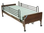 Semi Electric Hospital Bed with Full Rails and Innerspring Mattress