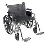 Sentra Extra Heavy Duty Wheelchair with Various Arm Styles and Front Rigging Options STD22DDA-SF Drive Medical