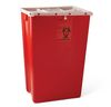 PG-II Flat Sharps Container with Port Lid, Red, 18 gal. (Case of 7) MDS705318 Medline