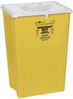 PG-II Flat Sharps Container for Chemotherapy Waste with Port Lid, Yellow, 18 gal. (Case of 7) MDS706318 Medline