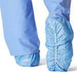 Spunbond Polypropylene Nonskid Shoe Covers, Blue, Size: Regular / Large (Box of 100) CRI2002Z Medline