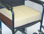 Standard Polyfoam Wheelchair Cushion 16" x 18" x 3" Brown/Fleece 513-8076-0400 MABIS