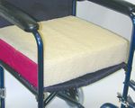 Standard Polyfoam Wheelchair Cushion 16" x 18" x 4" Burgundy/Fleece 513-8076-0700 MABIS