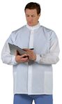 ASEP Unisex Short Barrier Lab Coat, White, Size: Small 6602BQWS Medline