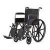 K1 Basic Wheelchair with Permanent Full-Length Arms and Elevating Leg Rests, 300 lb. Weight Capacity, MDS806200EE Medline