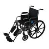 K1 Basic Wheelchair with Removable Desk-Length Arms and Elevating Footrests, 300 lb. Weight Capacity, 16" Width MDS806300NEE Medline