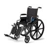 K4 Basic Lightweight Wheelchair with Desk-Length Arms and Elevating Leg Rests, 300 lb. Weight Capacity, 16" Width MDS806550NE Medline