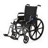 Medline K4 Basic Wheelchair Removable Desk Length Armrests and Swing Away Leg Rests (20"x 18" Seat) MDS806560E Medline
