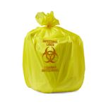 31" x 43" Yellow Biohazard Liners, 33 gal., 1.2 Mil (Case of 100) NON024042 Medline