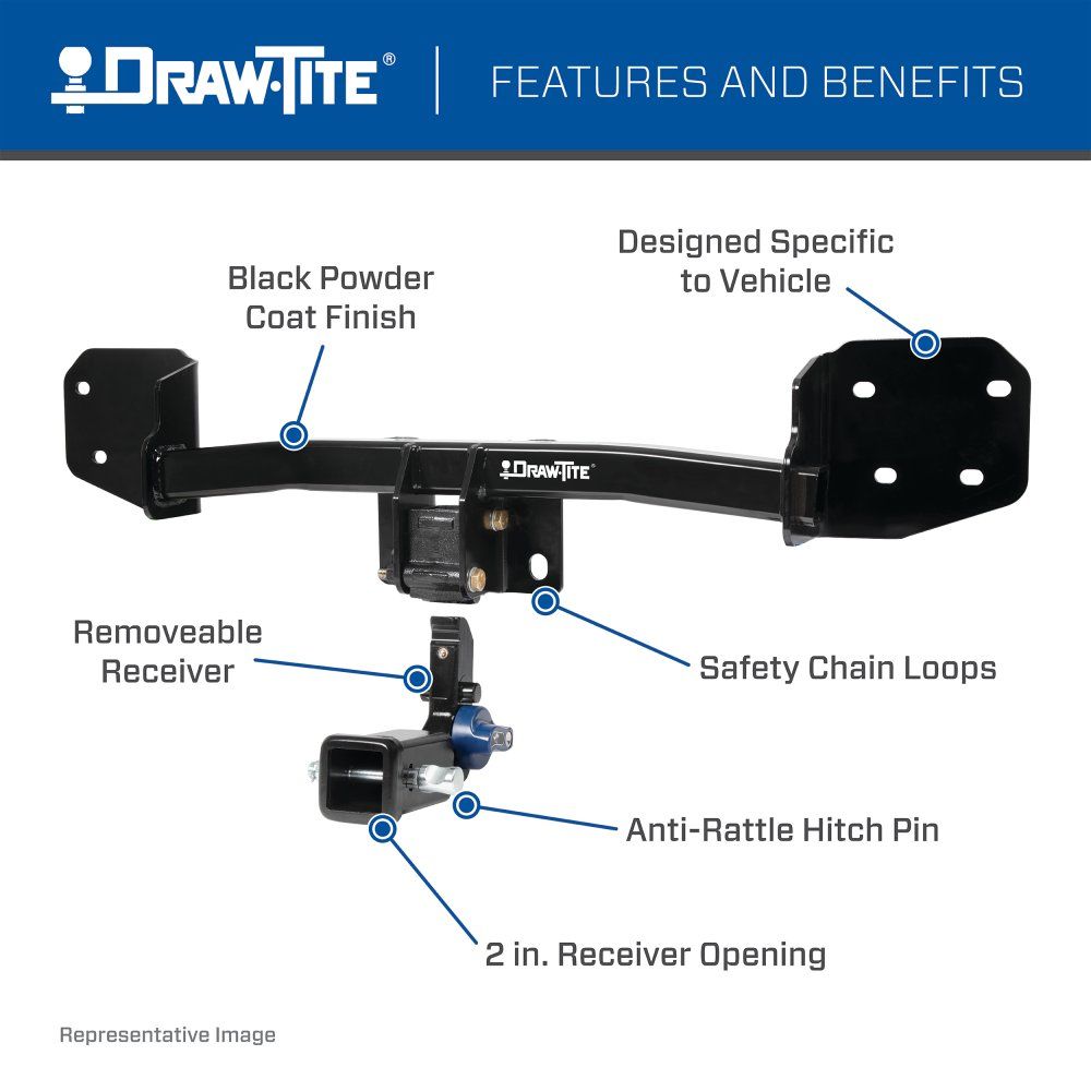 Hidden Hitch® Class 3 Trailer Hitch, 2Inch Removable Receiver