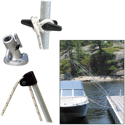 Dock Edge Premium Mooring Whips 2PC 8ft 2,500 LBS up to 18ft [3200-F]