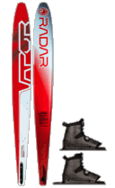 Radar GRAPHITE VAPOR Slalom Waterski w/Double Carbitex Vector BOA