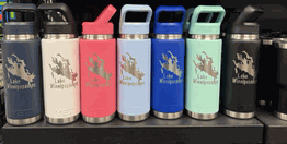 YETI Rambler 26 oz Bottle w/Chug Cap Lake Winnipesaukee etched