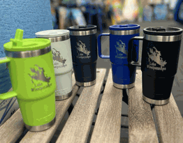 YETI Travel Mug 20oz w/ Travel Straw Lid Winnipesaukee Etched 