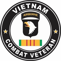 101st Airborne Division Vietnam Combat Veteran Decal 5.5"