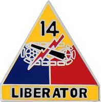 14th Armored Division Pin