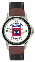 82nd ABN Division Signal BN Watch With Leather Band