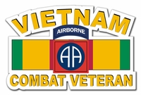 82nd Airborne Division Vietnam Combat Veteran Decal 5.5"
