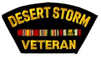 Desert Storm Veteran With Service Ribbons Patch 