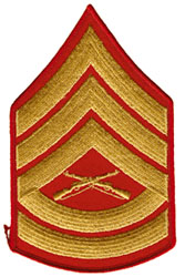 thumbnail image 2 of Gold Embroidered On Red Official Marine Corps Rank 2 of 14