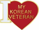 I Love My Korean Veteran Pin