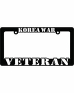 Korean War Veteran License Plate Frame
