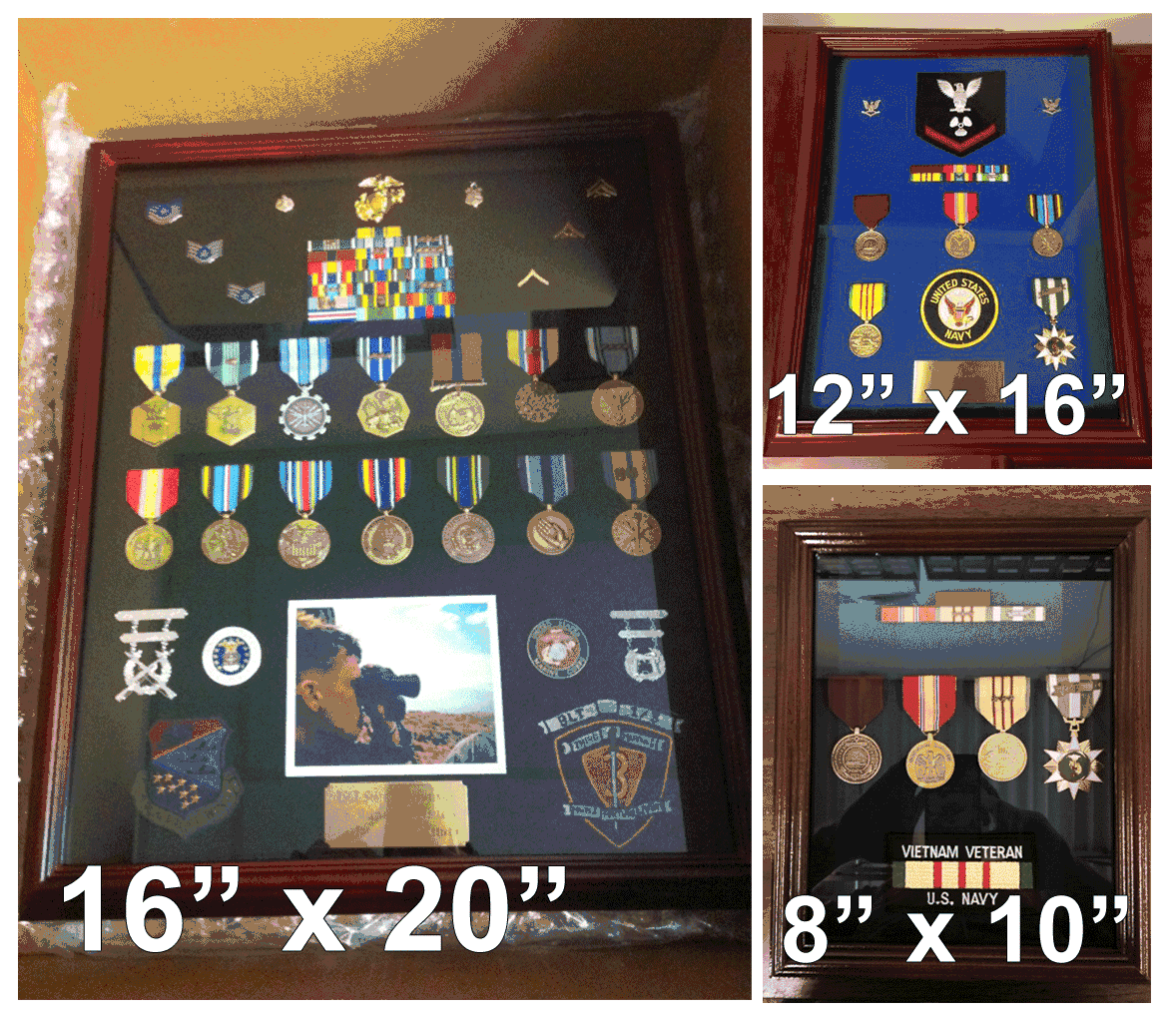 Military Medal Shadowbox Display Frames