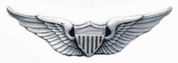 Miniature Army Aviator Badge Silver Oxide Finish