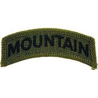 Mountain Tab Subdued Regulation Military Patch Velcro Back