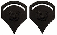 SP/5 E-5 Specialist 5 Black Metal Chevron (Pair)
