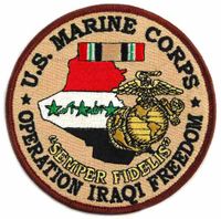 U.S. Marine Corps Iraqi Freedom Patch - BACK ORDER 