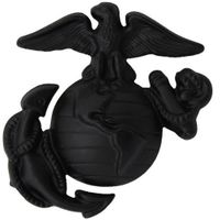 USMC Enlisted Hat Badge Black