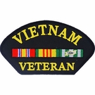 Vietnam Veteran With Service Ribbons Patch Vietnam Veteran With Service Ribbons Patch