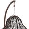 Hanover Outdoor Wicker Rattan Hanging Egg Chair Swing with Stella Swirl Pattern in