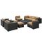 Modway Avia 10 Piece Outdoor Patio Sectional Set