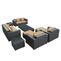 Modway Eclipse 9 Piece Outdoor Patio Sofa Set