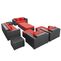 Modway Eclipse 9 Piece Outdoor Patio Sofa Set