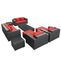 Modway Eclipse 9 Piece Outdoor Patio Sofa Set