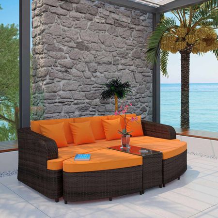 Modway Monterey 4 Piece Outdoor Patio Sofa Set