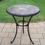 Oakland Living Stone Art 24" Bistro Table in Coffee