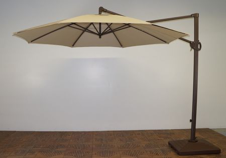 Shade Trends M952RB-106 11 Ft Trigger Lift Cantilever Umbrella Antique Beige Single Windvent Cover